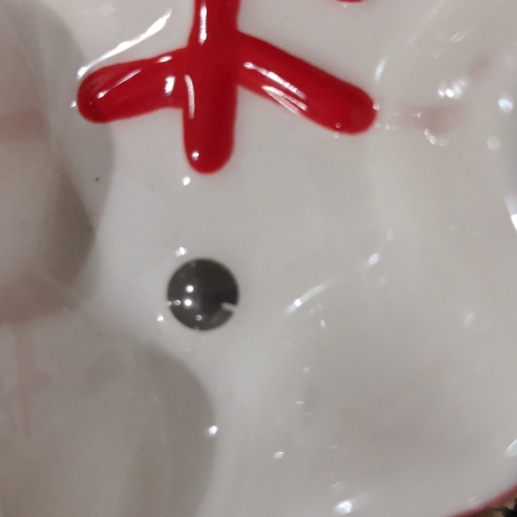 Snowflake Dish Plate Red White Candy Nuts Hallmark Holiday Christmas - Picture 5 of 5